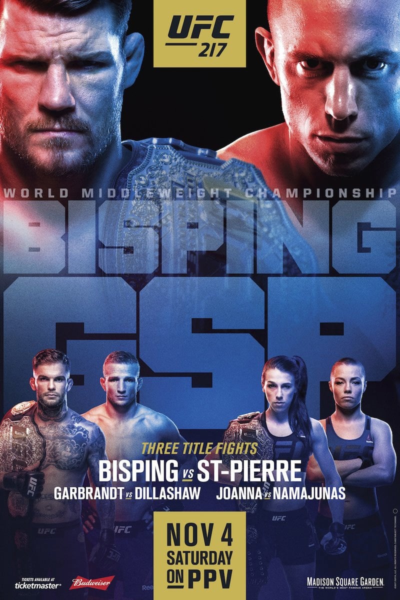 UFC 217 Bisping Vs. St Pierre Jigsaw Puzzle