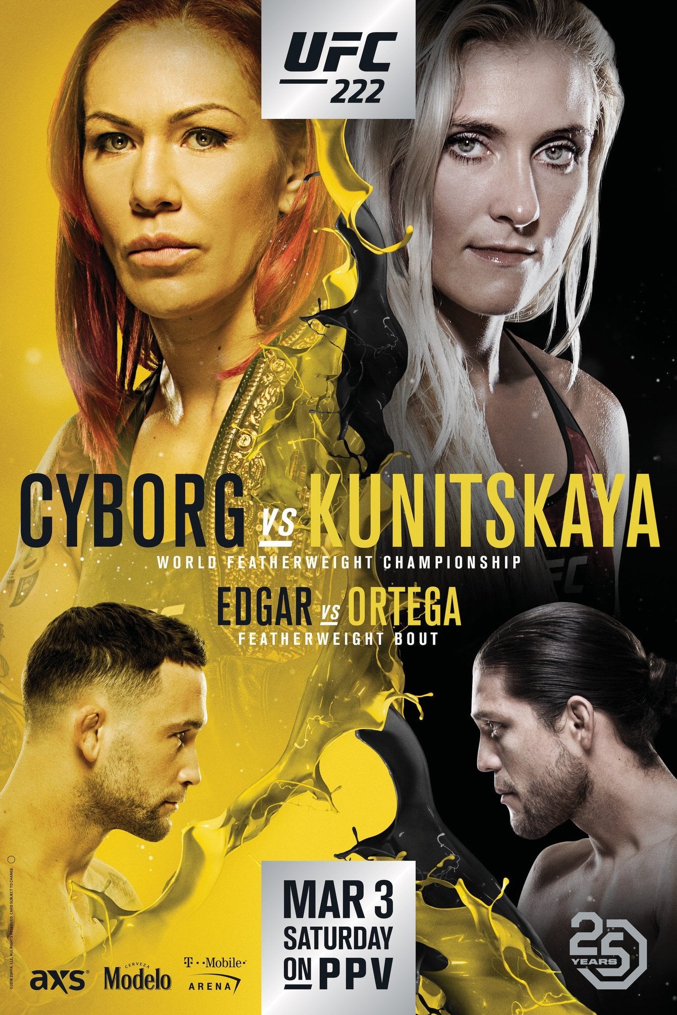 UFC 222 Cyborg Vs. Kunitskaya Poster Print