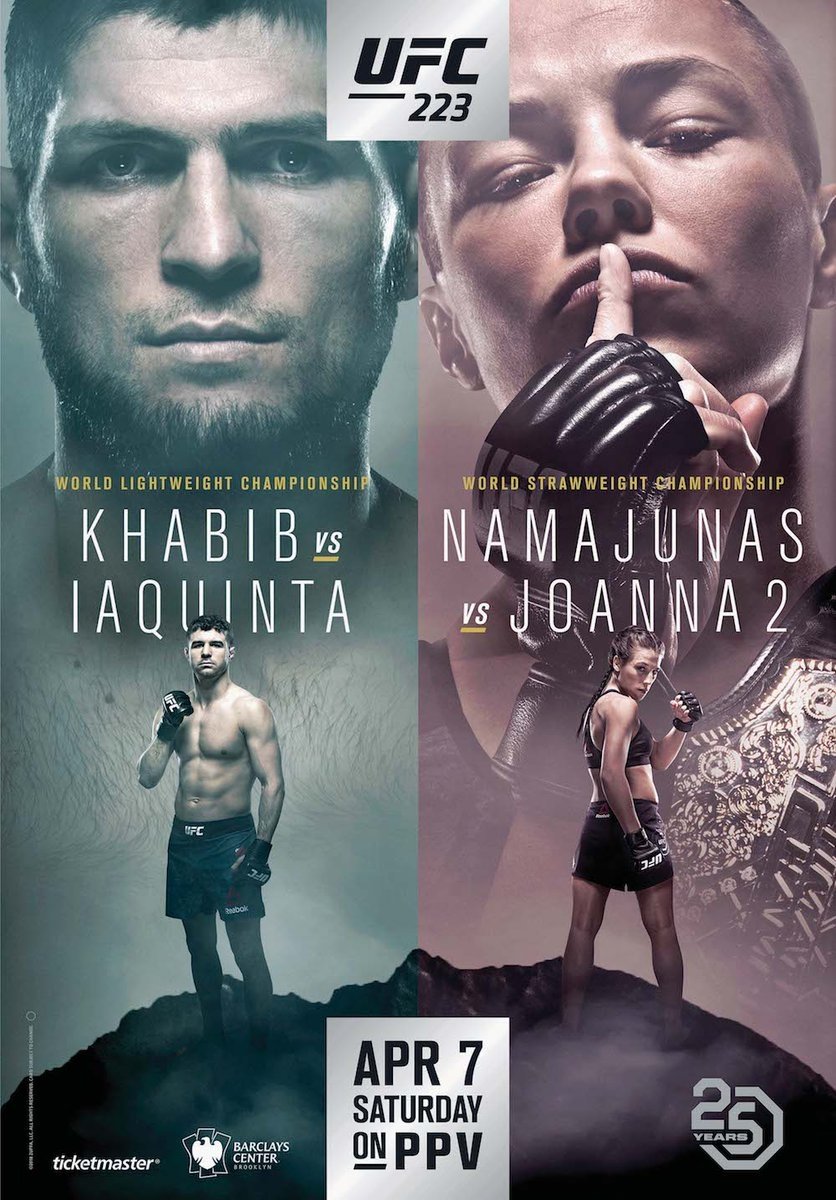 UFC 223 Khabib Vs. Iaquinta Poster Print