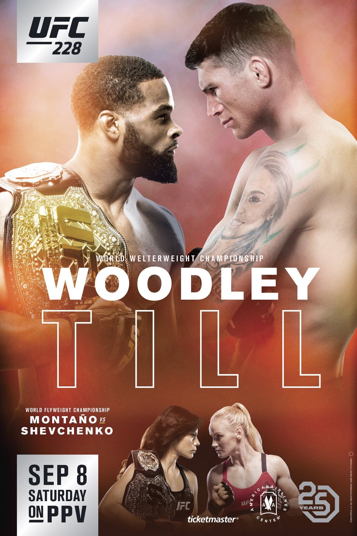 UFC 228 Woodley Vs. Till Keychain