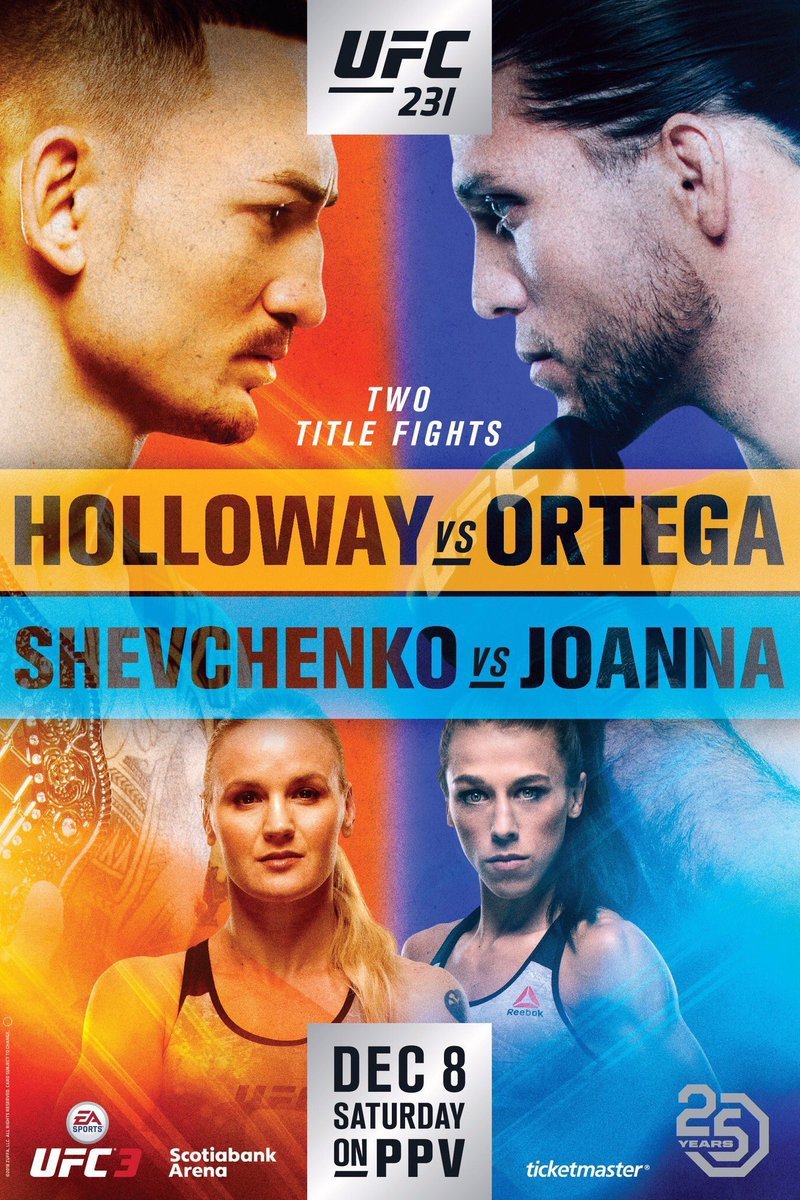 UFC 231 Holloway Vs. Ortega Keychain