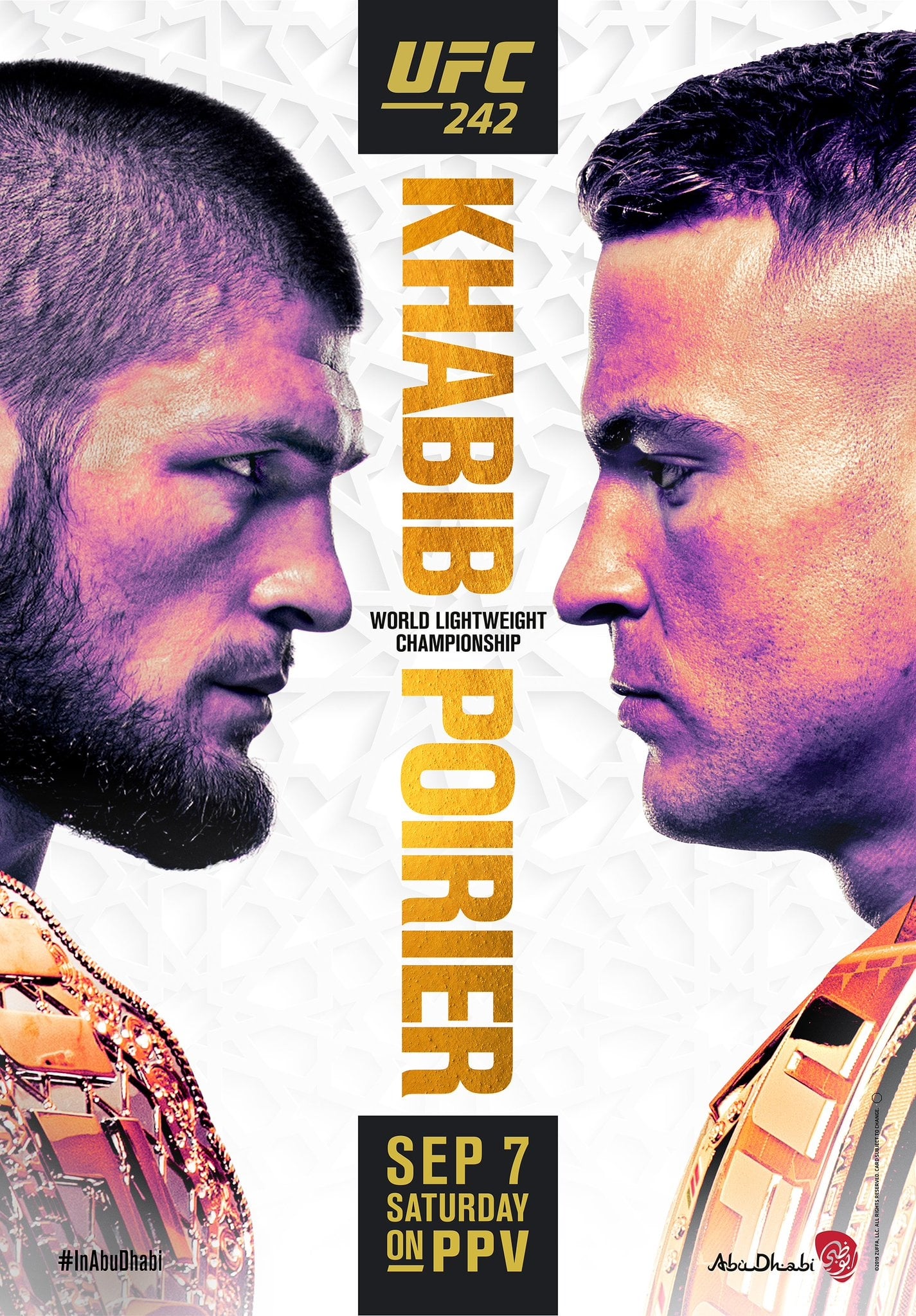 UFC 242 Khabib Vs. Poirier Poster Print