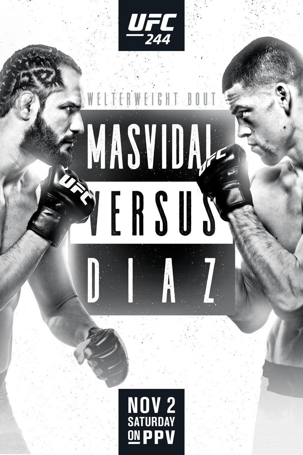 UFC 244 Masvidal Vs. Diaz Poster Print