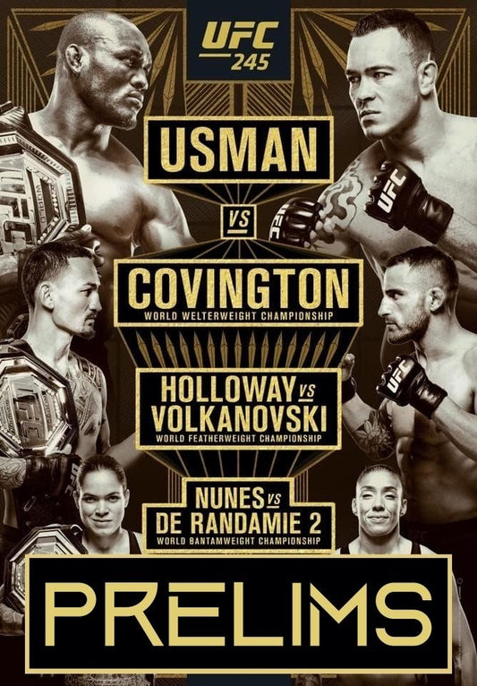 UFC 245 Usman Vs. Covington Prelims Poster Print