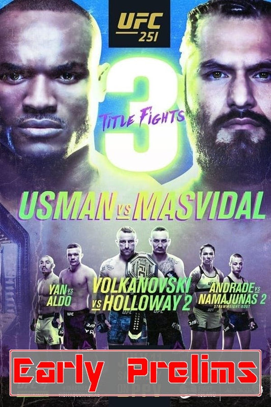 UFC 251 Usman Vs. Masvidal Early Prelims Jigsaw Puzzle