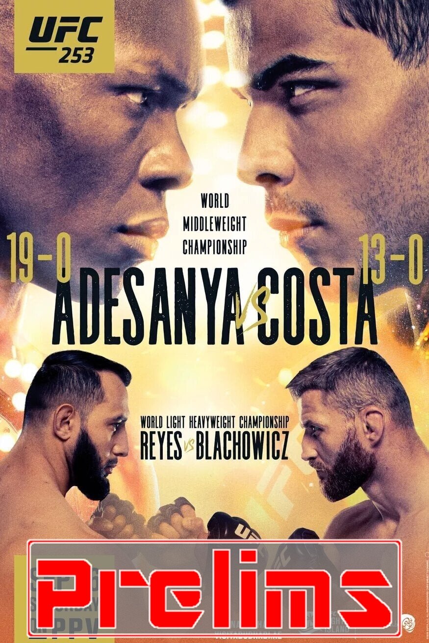 UFC 253 Adesanya Vs. Costa Prelims Poster Print