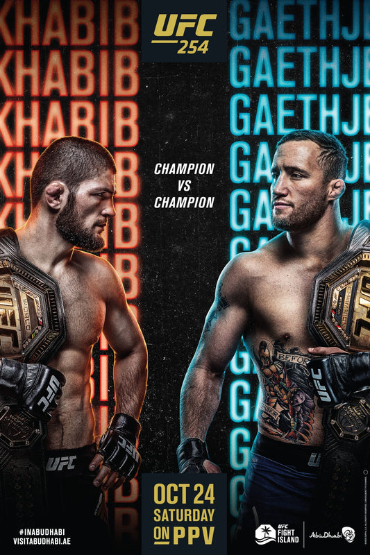UFC 254 Khabib Vs. Gaethje Poster Print