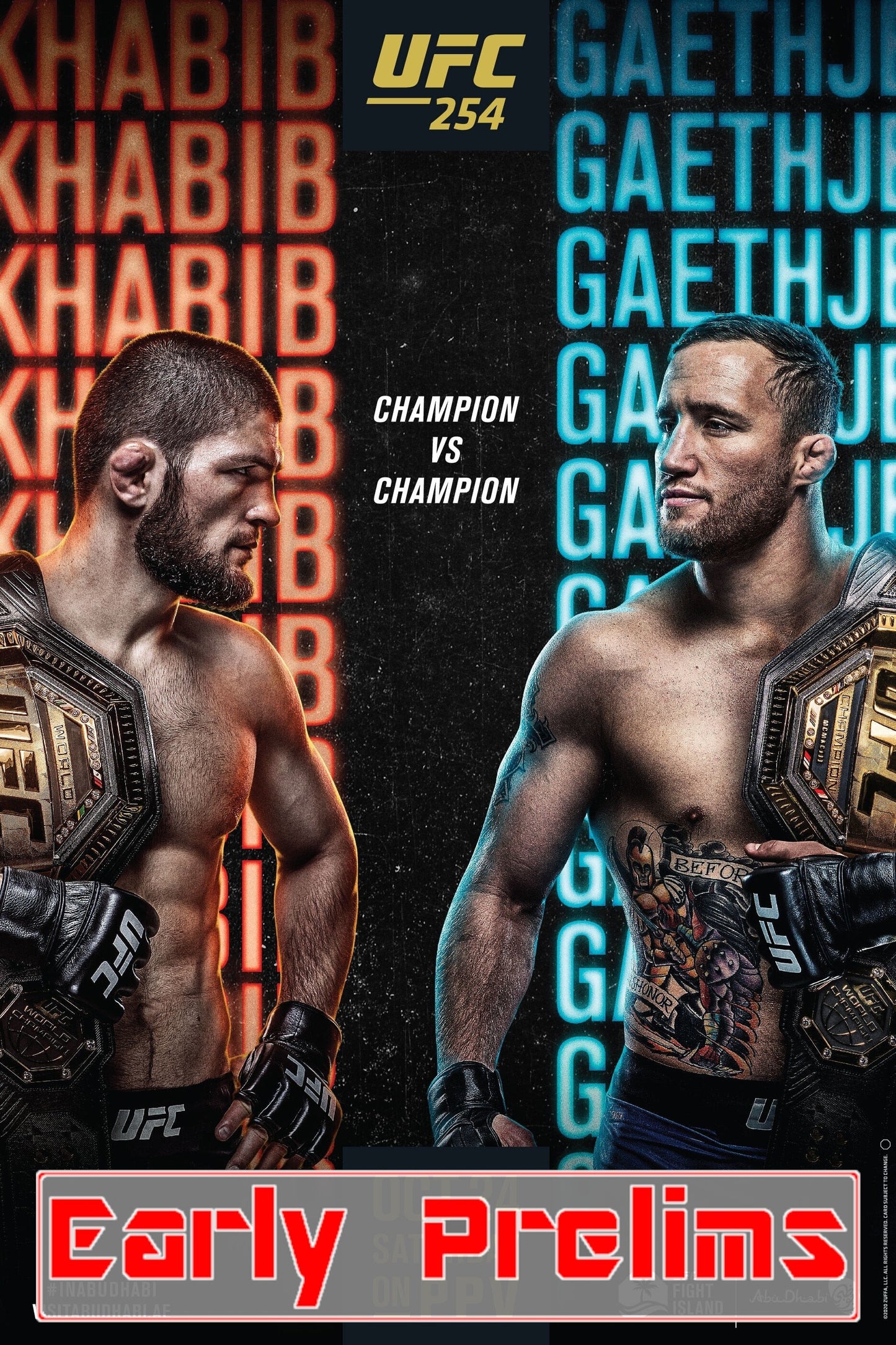 UFC 254 Khabib Vs. Gaethje Early Prelims Jigsaw Puzzle