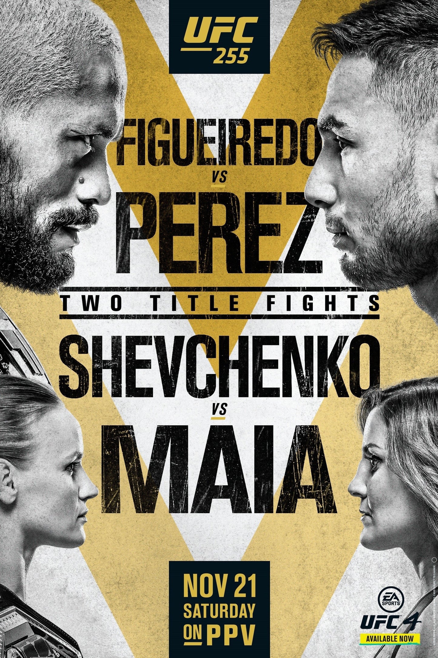 UFC 255 Figueiredo Vs. Perez Poster Print