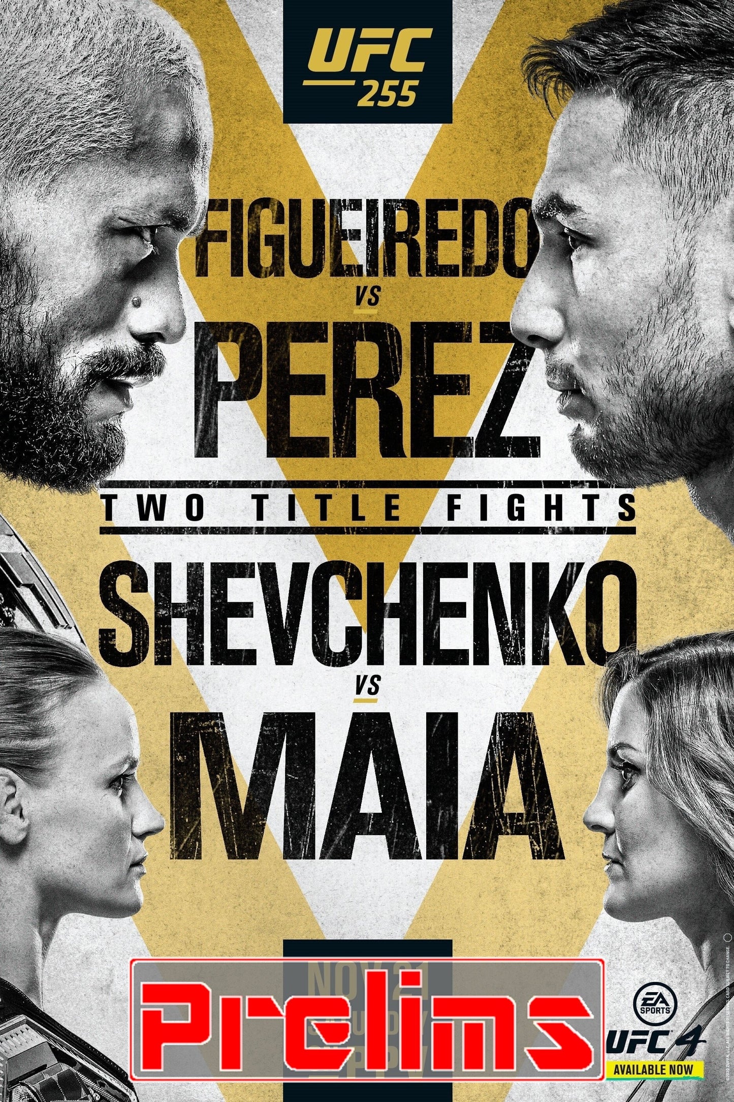 UFC 255 Figueiredo Vs. Perez Prelims Poster Print