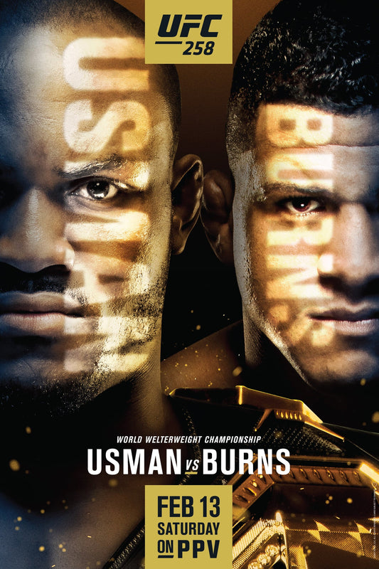 UFC 258 Usman Vs. Burns Poster Print