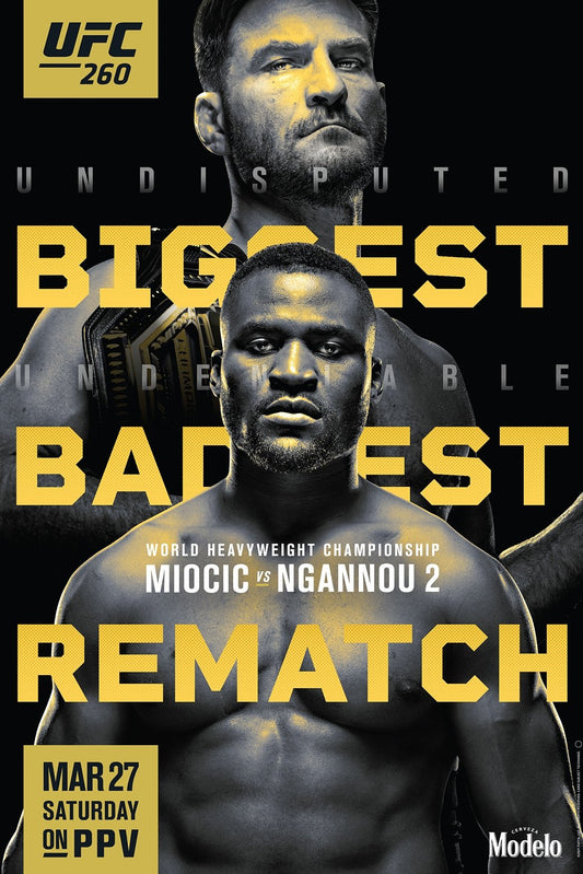 UFC 260 Miocic Vs. Ngannou 2 Poster Print