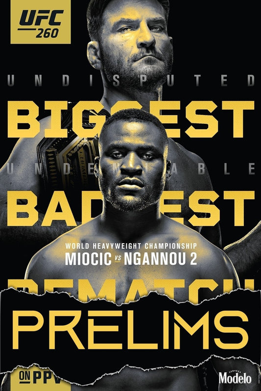 UFC 260 Miocic Vs. Ngannou 2 Prelims Poster Print
