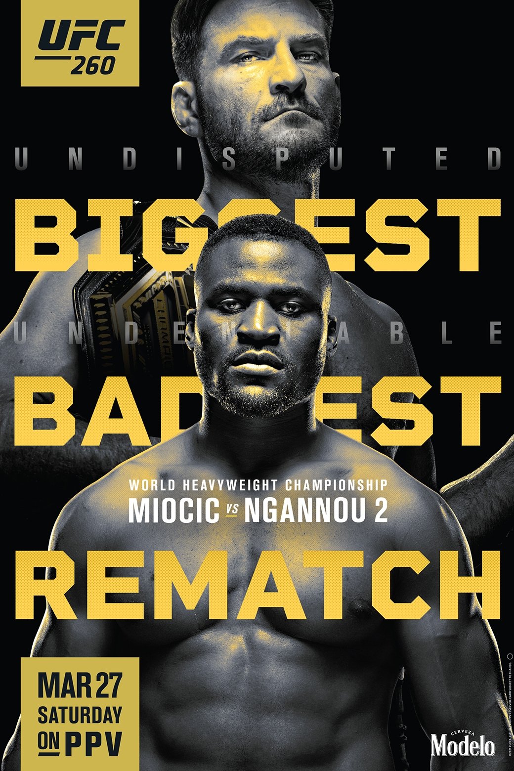 UFC 260 Miocic Vs. Ngannou 2 Keychain