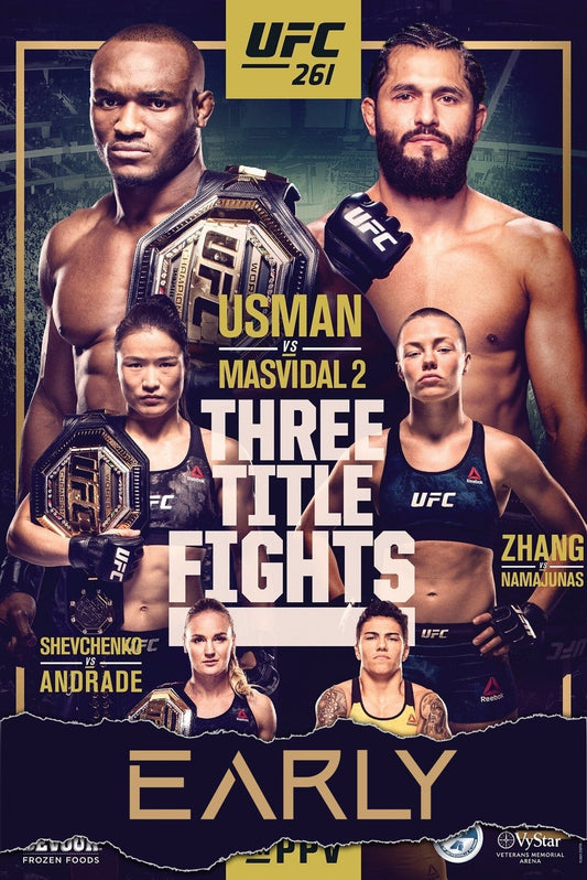 UFC 261 Usman Vs. Masvidal 2 Early Prelims Poster Print