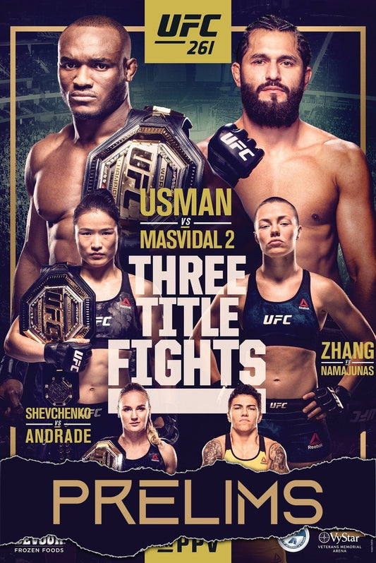 UFC 261 Usman Vs. Masvidal 2 Prelims Poster Print