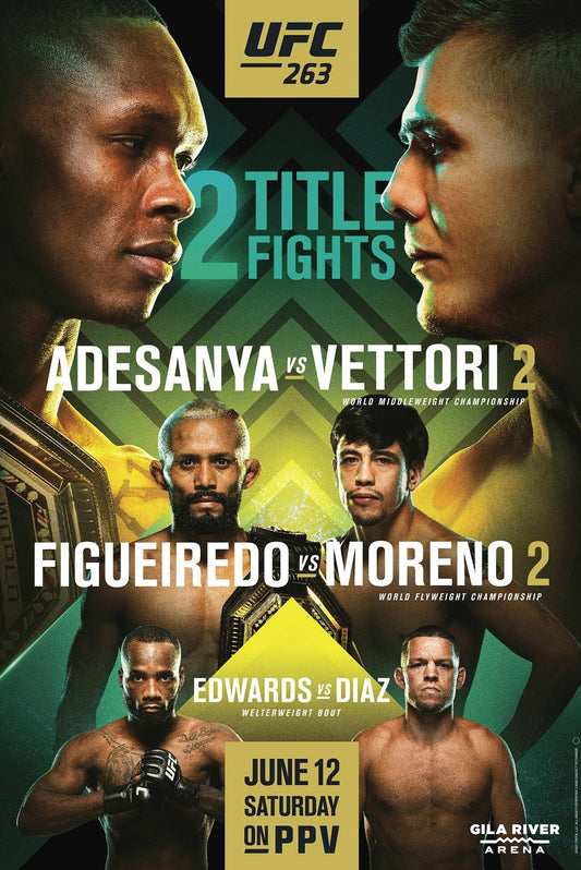 UFC 263 Adesanya Vs. Vettori 2 Poster Print