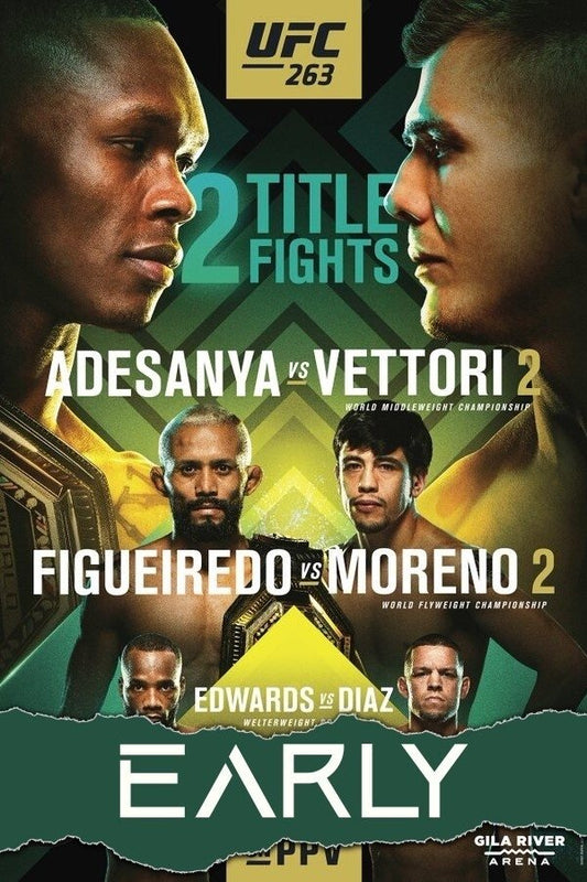 UFC 263 Adesanya Vs. Vettori 2 Early Prelims Poster Print
