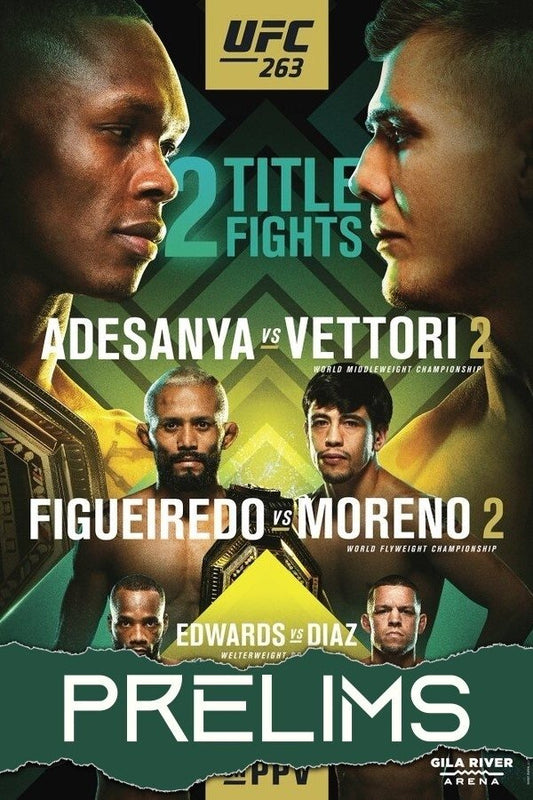 UFC 263 Adesanya Vs. Vettori 2 Prelims Poster Print