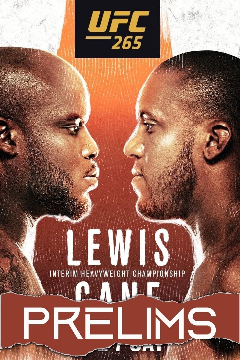 UFC 265 Lewis Vs. Gane Prelims Poster Print