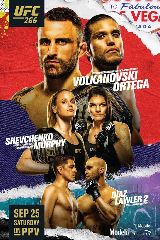 UFC 266 Volkanovski Vs. Ortega Poster Print