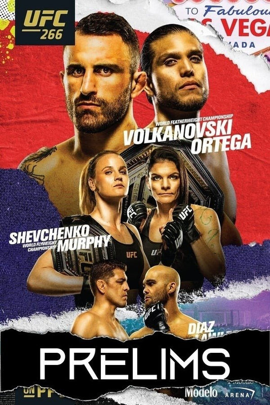 UFC 266 Volkanovski Vs. Ortega Prelims Poster Print