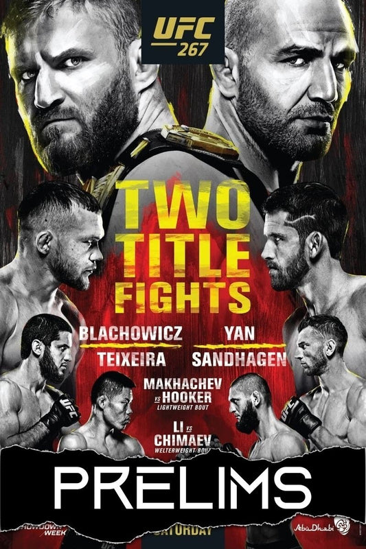 UFC 267 Blachowicz Vs. Teixeira Prelims Poster Print