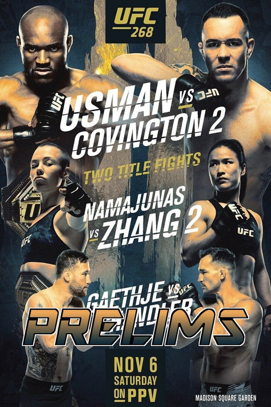 UFC 268 Usman Vs. Covington 2 Prelims Poster Print