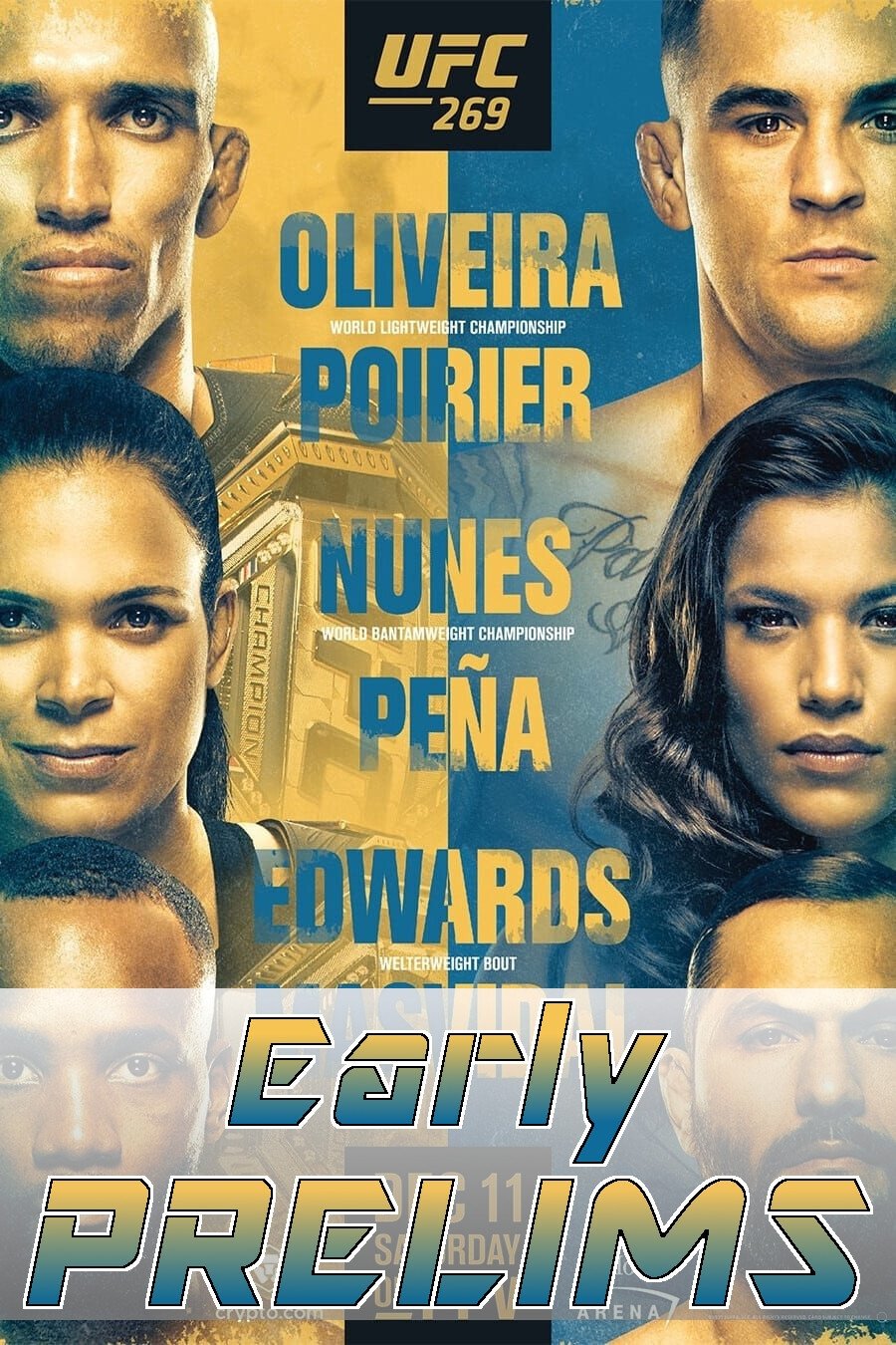 UFC 269 Oliveira Vs. Poirier Early Prelims Poster Print