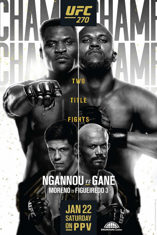 UFC 270 Ngannou Vs. Gane Poster Print