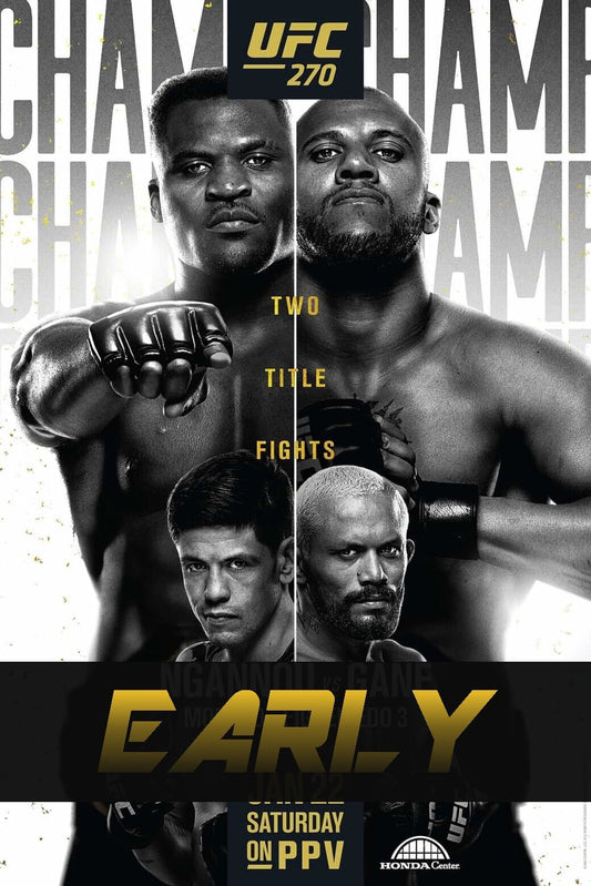 UFC 270 Ngannou Vs. Gane Early Prelims Poster Print