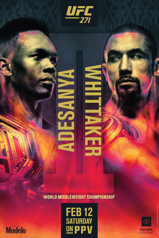 UFC 271 Adesanya Vs. Whittaker 2 Poster Print