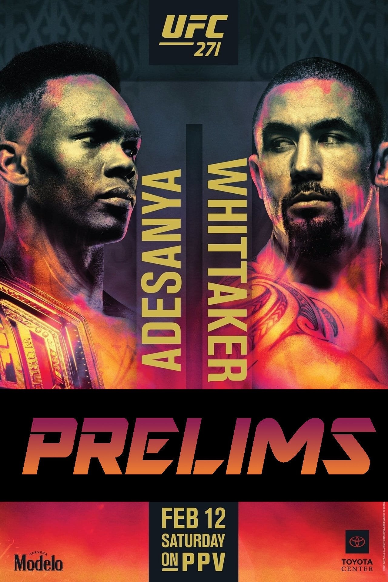 UFC 271 Adesanya Vs. Whittaker 2 Prelims Poster Print