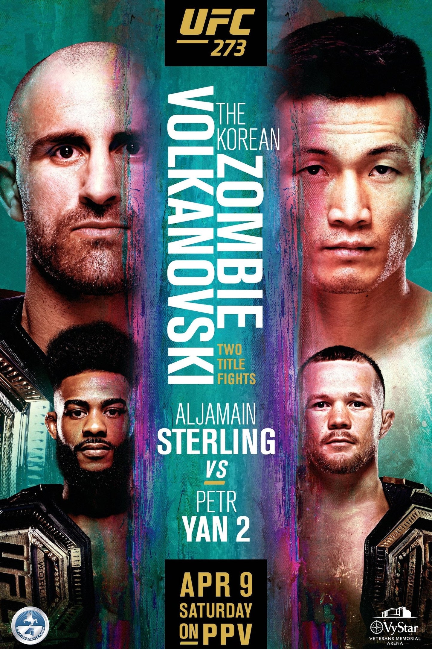 UFC 273 Volkanovski Vs. The Korean Zombie Poster Print