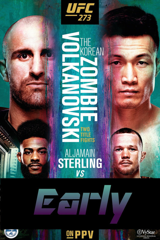 UFC 273 Volkanovski Vs The Korean Zombie Early Prelims Poster Print