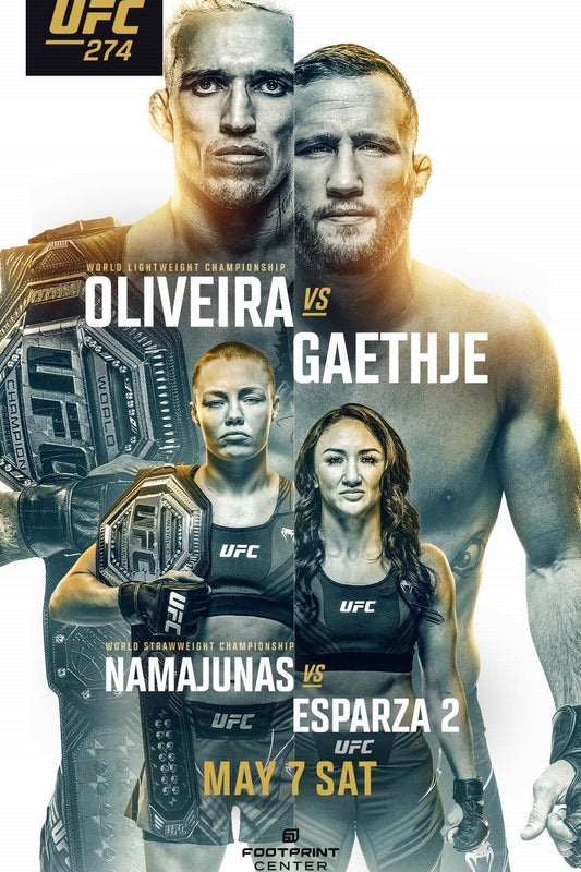UFC 274 Oliveira Vs. Gaethje Poster Print