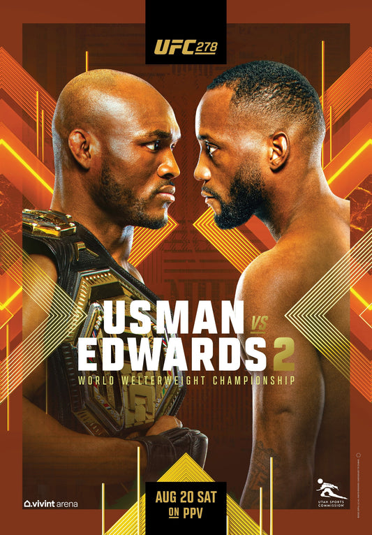 UFC 278 Usman Vs. Edwards 2 Poster Print