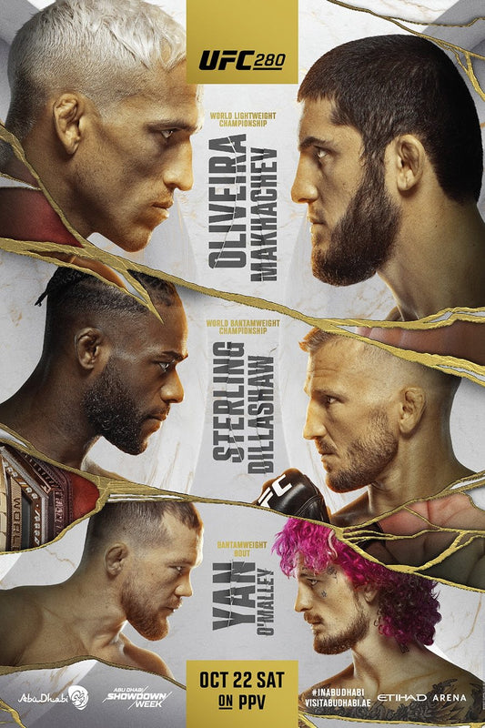 UFC 280 Oliveira Vs. Makhachev Poster Print