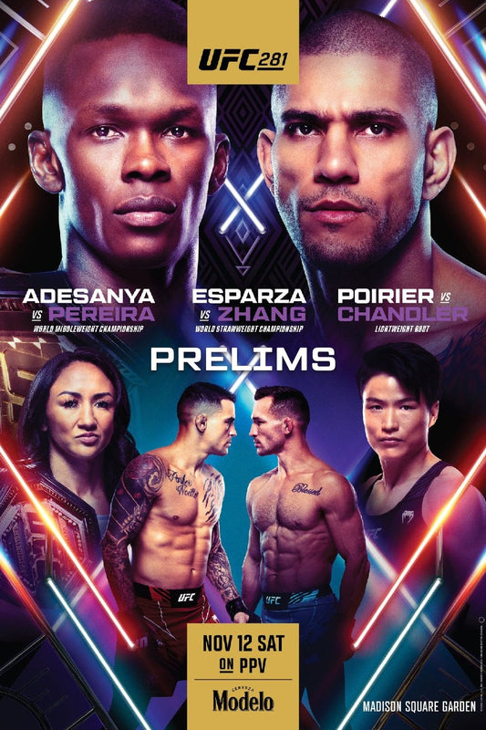 UFC 281 Adesanya Vs. Pereira Prelims Poster Print