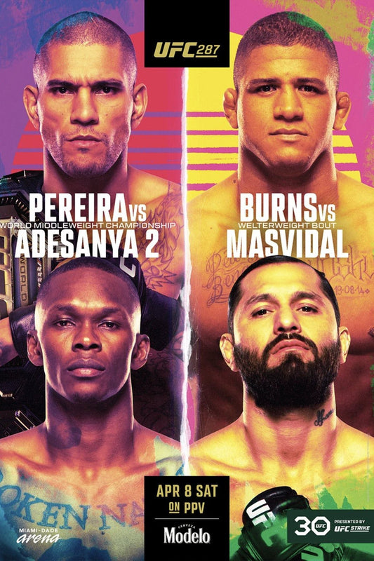 UFC 287 Pereira Vs. Adesanya 2 Poster Print