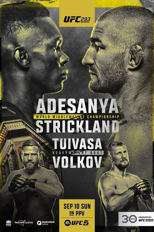 UFC 293 Countdown Poster Print