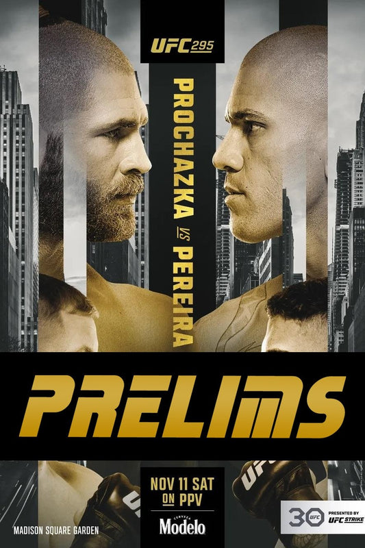 UFC 295 Prochazka Vs. Pereira Prelims Poster Print