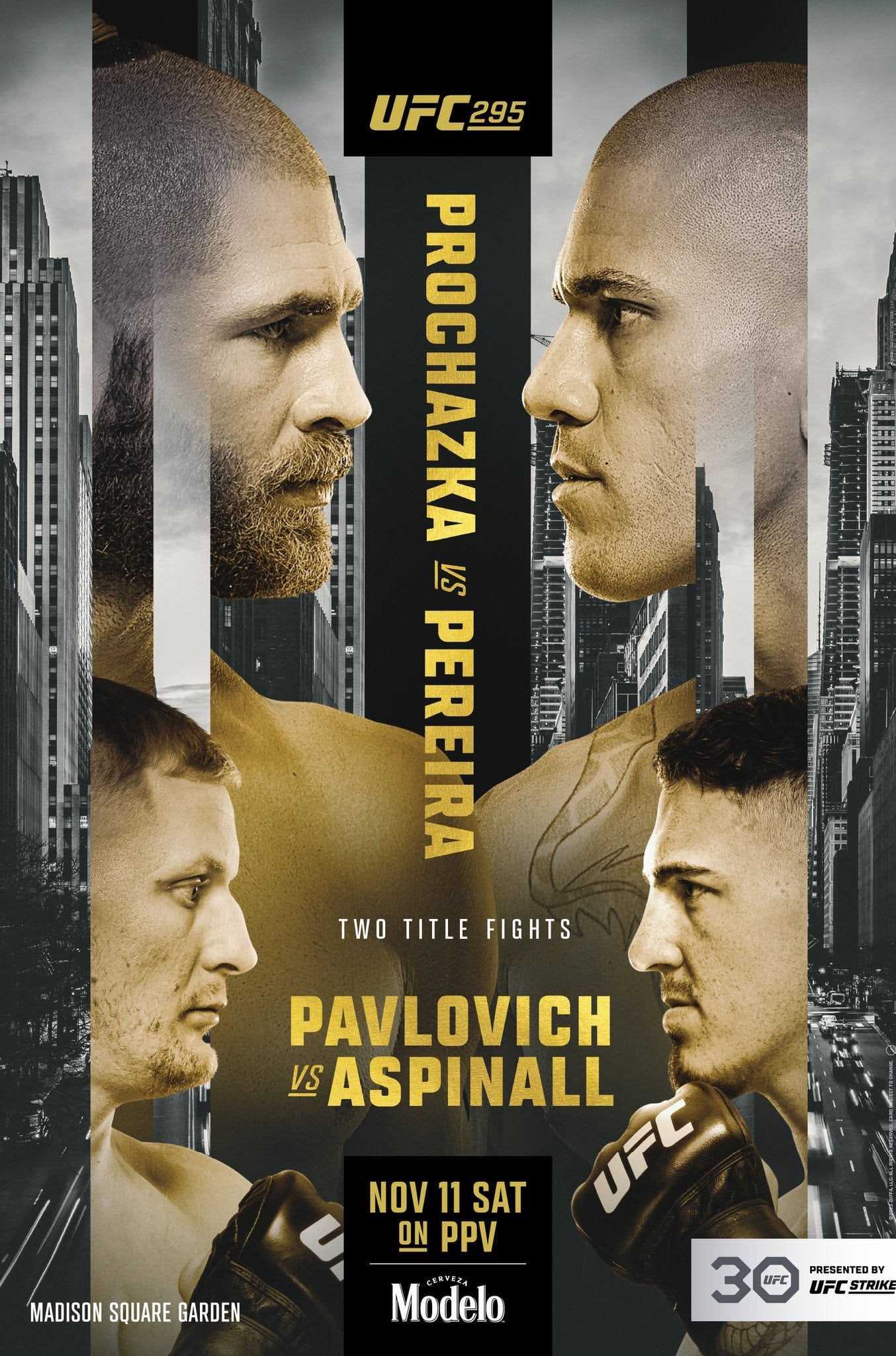 UFC 295 Prochazka Vs. Pereira Keychain