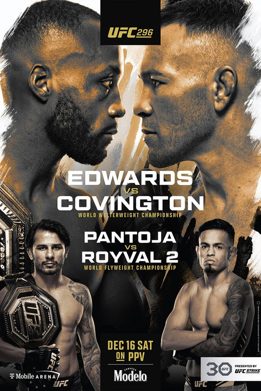 UFC 296 Edwards Vs. Covington Poster Print