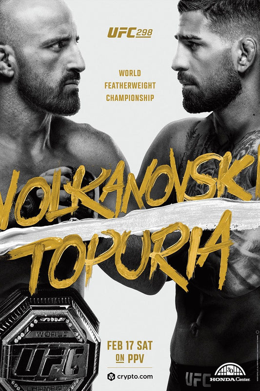 UFC 298 Volkanovski Vs. Topuria Poster Print