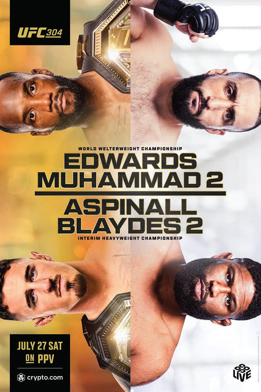 UFC 304 Edwards Vs. Muhammad 2 Poster Print