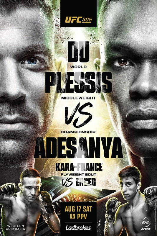 UFC 305 Du Plessis Vs. Adesanya Poster Print