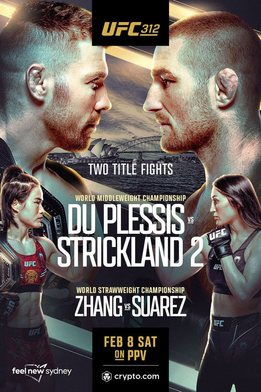UFC 312 Du Plessis Vs. Strickland 2 Poster Print