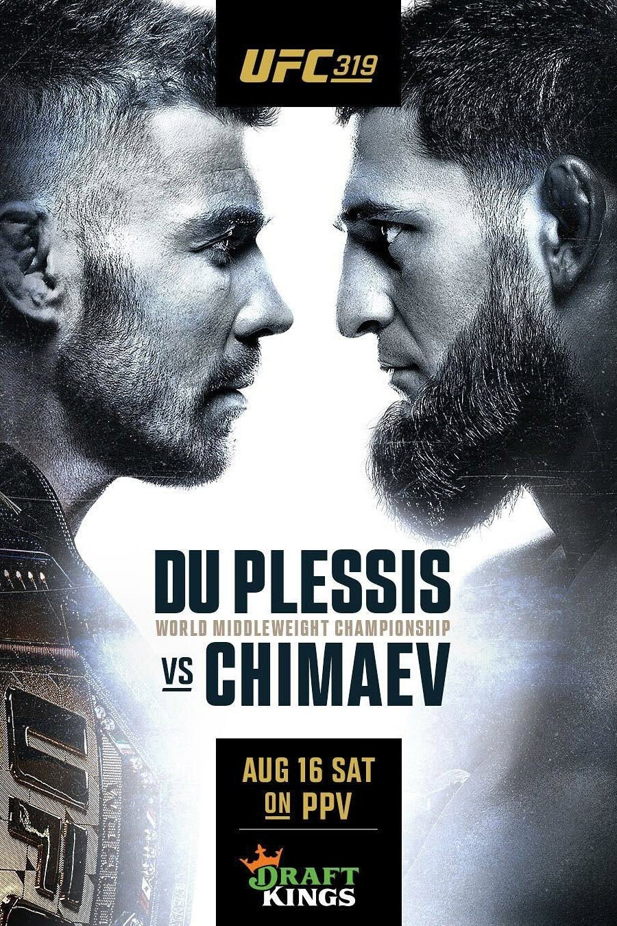 UFC 319 Du Plessis Vs. Chimaev Poster Print