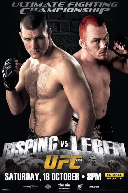 UFC 89 Prelims Poster Print